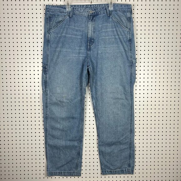 Levi's Carpenter Blue Jeans 40x32 Baggy Wide Leg Skate Cotton Work Wear 90s Y2K - Picture 6 of 9